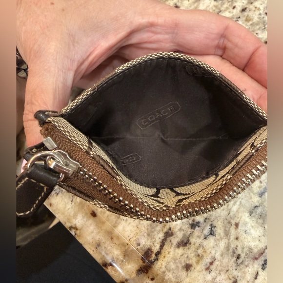 Coach Brown and Beige Signature Pouch - Picture 3 of 9